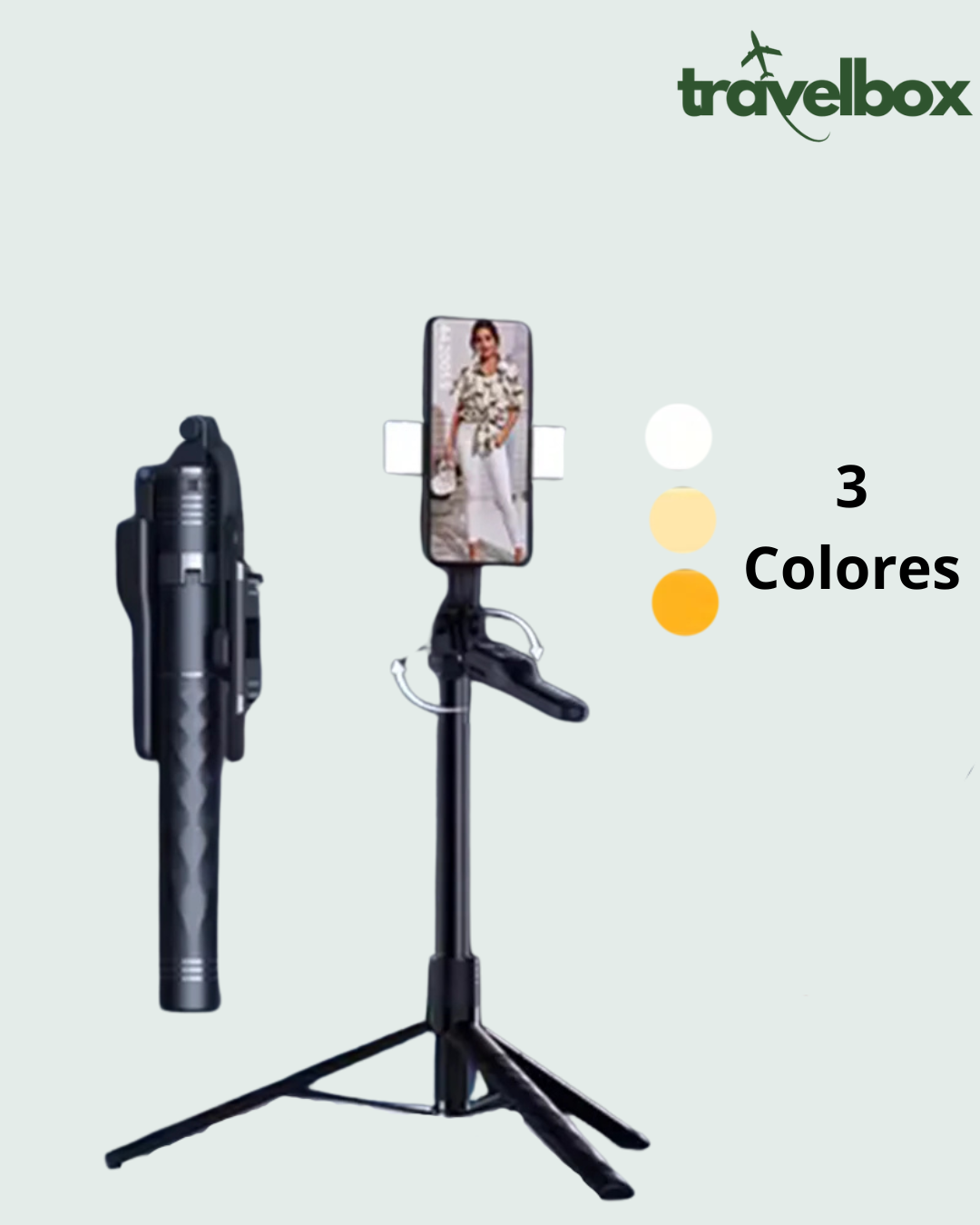 Palo de Selfie Extensible 1,75m con Control Remoto