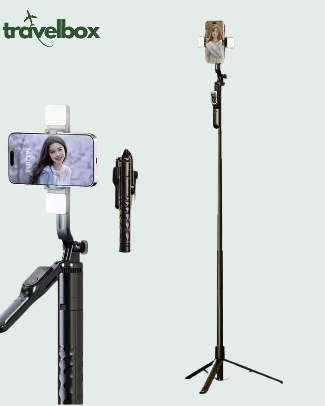 Palo de Selfie Extensible 1,75m con Control Remoto