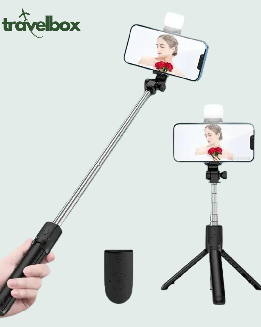 Palo de Selfie Extensible con Control Remoto